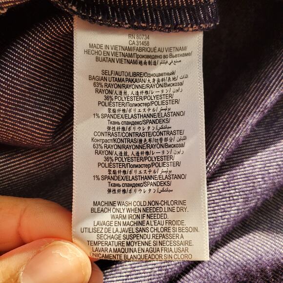 BCBGeneration Sleeveless Blue Denim Striped A Line Dress Size 4 - Picture 8 of 9